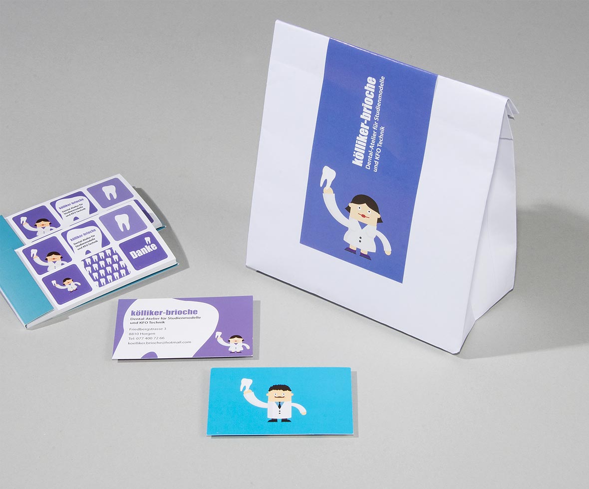 Printdesign/Verpackungsdesign: Visitenkarten, Terminblock, Verpackung für ein Detal-Atelier