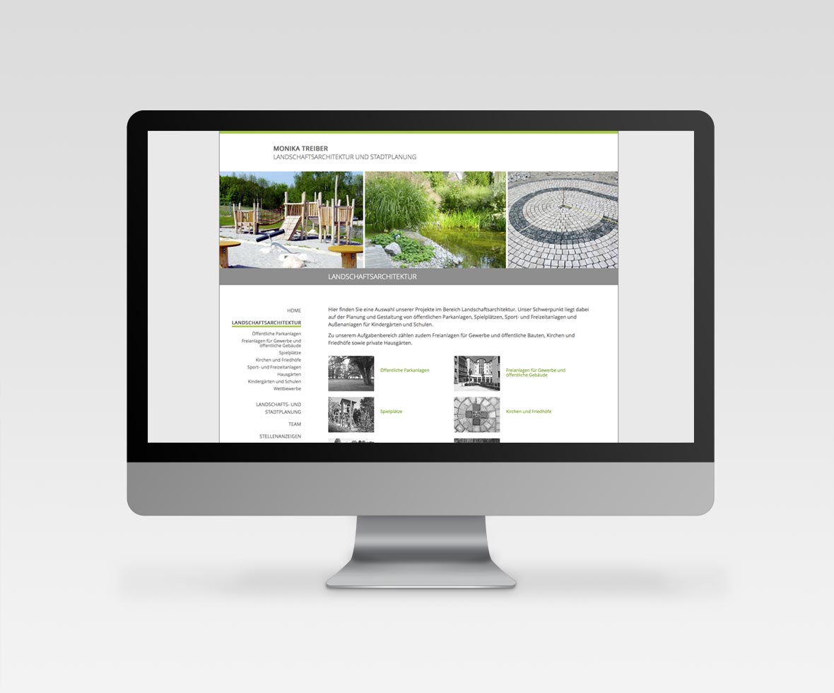 Webdesign: responsive Website für ein Landschaftsarchitektur-Büro