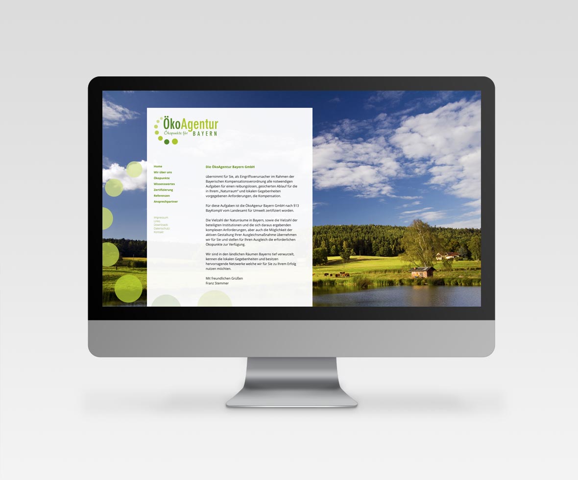 Webdesign: Öko-Agentur Bayern