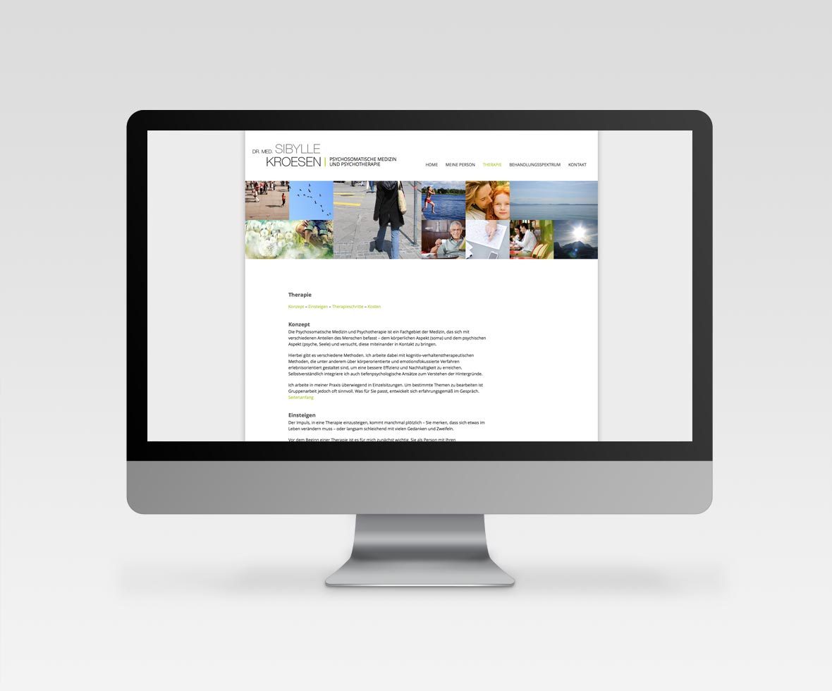 Webdesign/Corporate Identity: responsive Website für eine Psychotherapiepraxis München