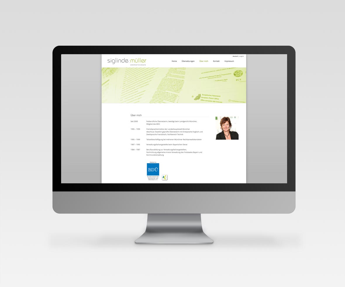 Webdesign: responsive Website für ein Übersetzungsbüro in München
